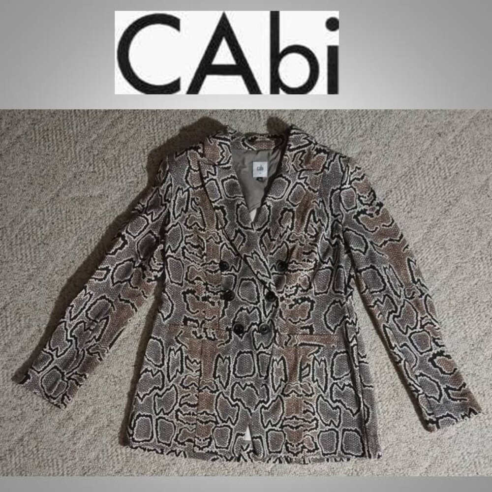 CAbi snakeskin blazer jacket coat size 6